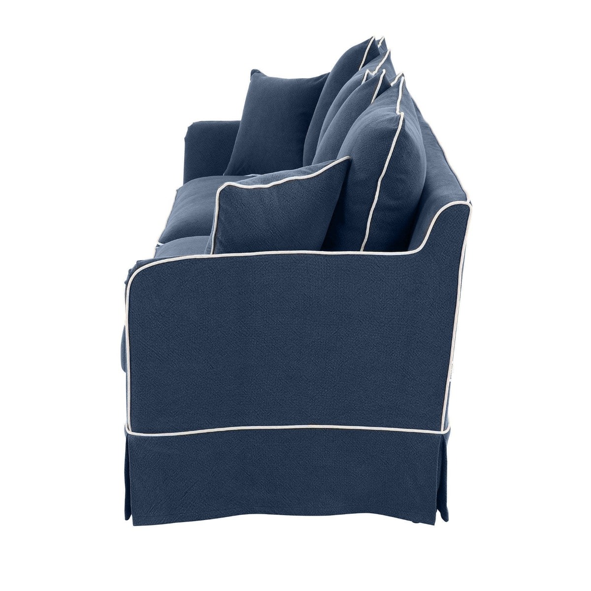 Noosa Hamptons 2 Seat Navy W/White Piping, W 170cm D 91cm H 80cm (RRP $2279) - Image 6
