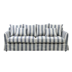 wp-image-tigress-48433.jpg Noosa Hamptons 3 Seat Queen Sofa Bed Sky Blue Stripe, W 221cm D 91cm H 80cm (RRP $4279)