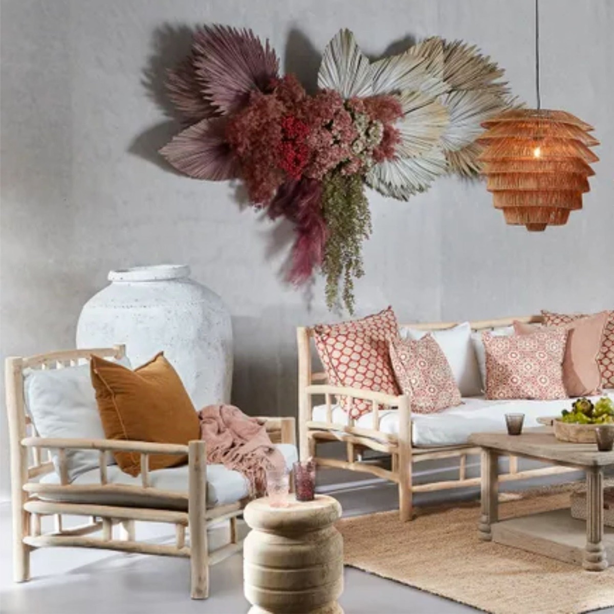 Bermuda Sofa with Cushions - Outdoor Under-Cover Natural, W 200cm D 100cm H 90cm (RRP $2629) - Image 2