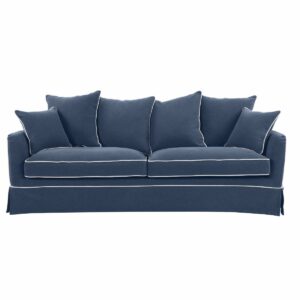 wp-image-tigress-48588.jpg Noosa Hamptons 3 Seat Queen Sofa Bed Navy W/White Piping, W 221cm D 91cm H 80cm (RRP $4279)