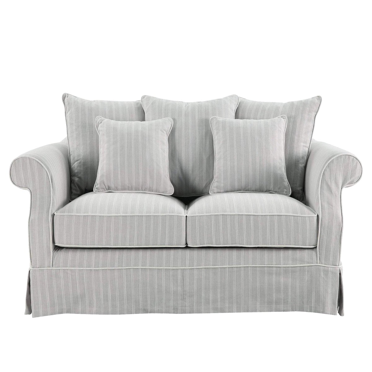 Avalon Hamptons 2 Seat Sofa Cloud Stripe, W 174cm D 96cm H 81cm (RRP $2599)