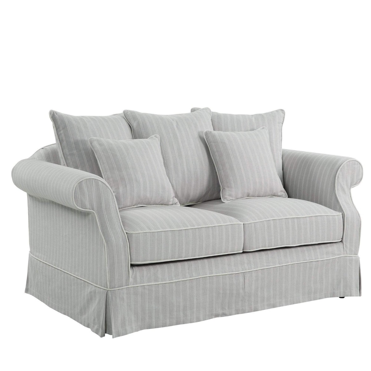 Avalon Hamptons 2 Seat Sofa Cloud Stripe, W 174cm D 96cm H 81cm (RRP $2599) - Image 2