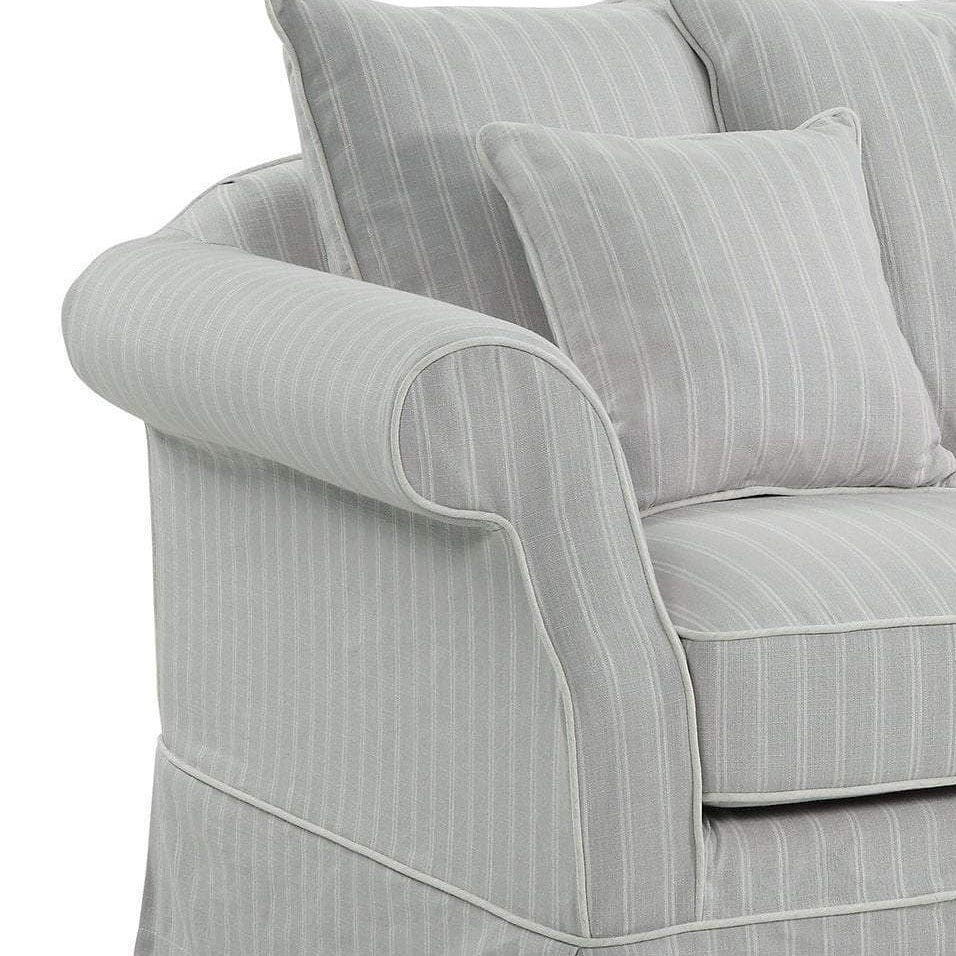 Avalon Hamptons 2 Seat Sofa Cloud Stripe, W 174cm D 96cm H 81cm (RRP $2599) - Image 5