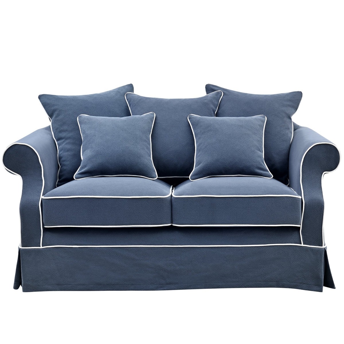 Avalon Hamptons 2 Seat Sofa Navy, W 174cm D 96cm H 81cm (RRP $2599)