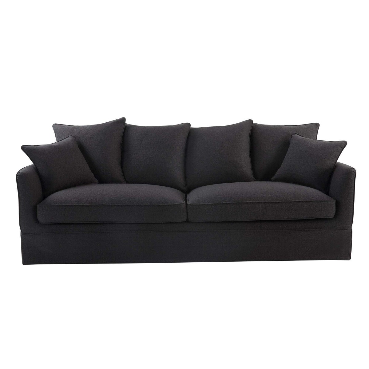 Noosa Hamptons 3 Seat Queen Sofa Bed Charcoal, W 221cm D 91cm H 80cm (RRP $4279)