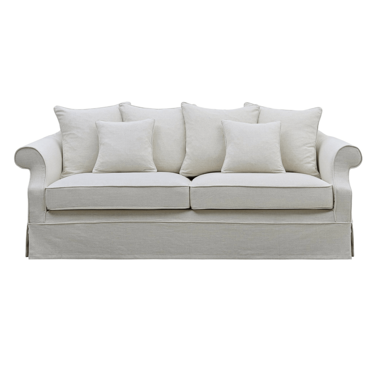 Avalon Hamptons 3 Seat Sofa Ivory, W 226cm D 96cm H 81cm (RRP $3299)