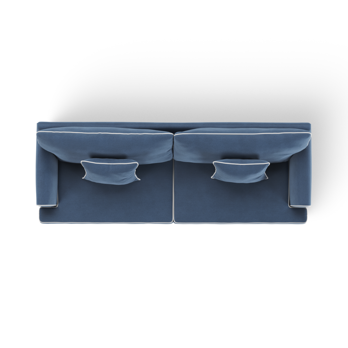 Byron Hamptons 3 Seat Sofa Navy with White Piping, W 223cm D 96cm H 78cm (RRP $3285) - Image 3
