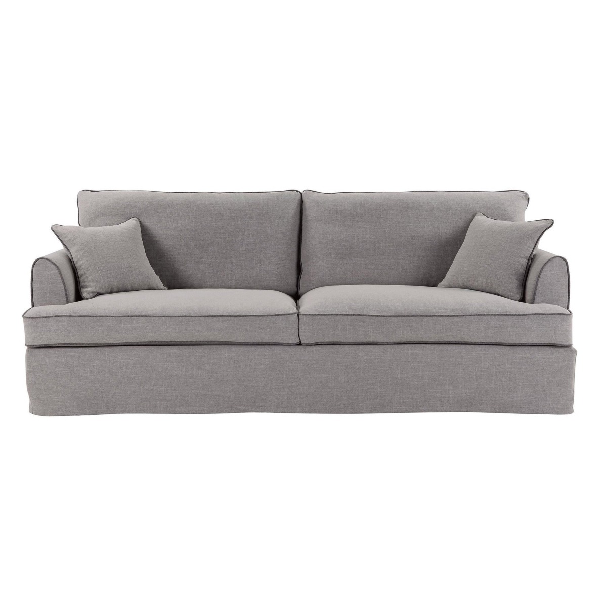 Byron Hamptons 3 Seat Sofa Pebble Grey, W 223cm D 96cm H 78cm (RRP $3285)