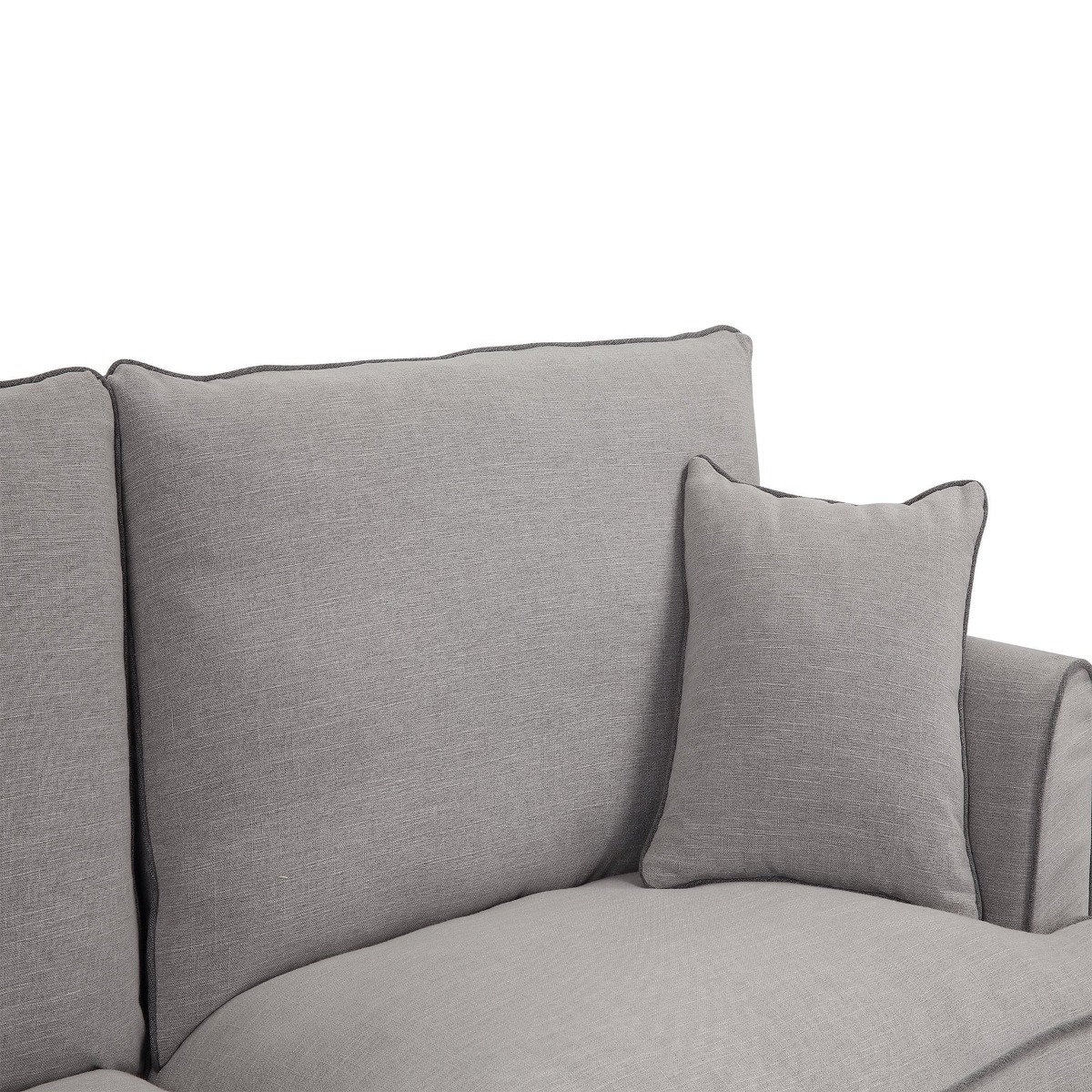 Byron Hamptons 3 Seat Sofa Pebble Grey, W 223cm D 96cm H 78cm (RRP $3285) - Image 5