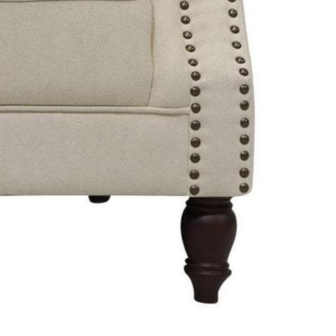 Vaucluse 3 Seat Hamptons Buttoned Sofa Beige Linen Blend, W 224cm D 89cm H 91cm (RRP $2499) - Image 3