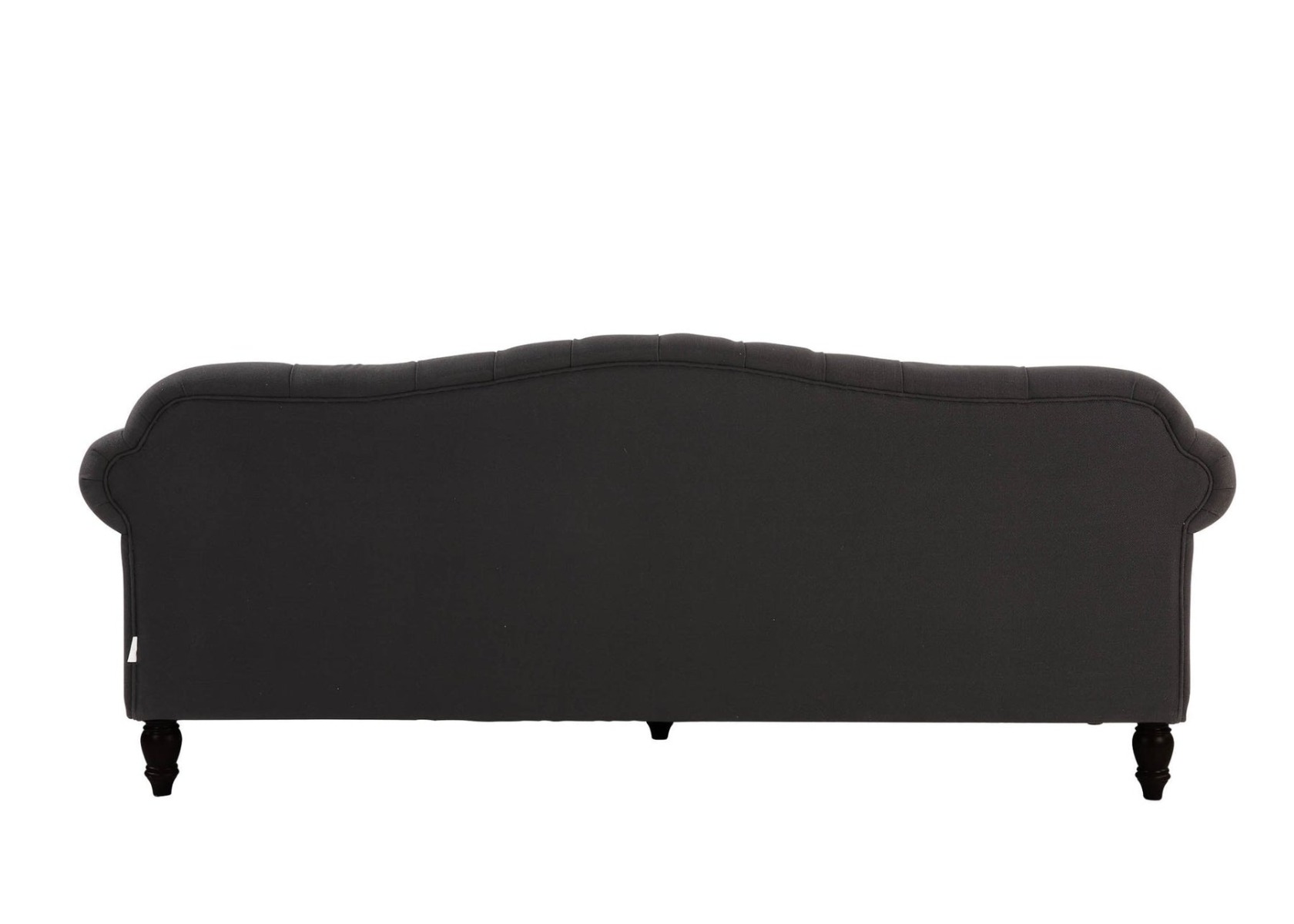 Vaucluse Buttoned 3 Seat Sofa Charcoal W/ Studs, W 224cm D 89cm H 91cm (RRP $2499) - Image 6