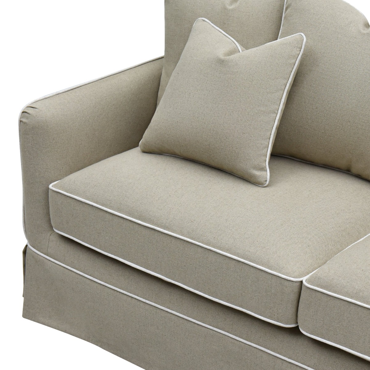 Noosa Hamptons 2.5 Seat Sofa Natural, W 195cm D 91cm H 80cm (RRP $2699) - Image 3