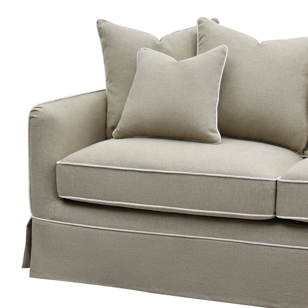 Noosa Hamptons 2.5 Seat Sofa Natural, W 195cm D 91cm H 80cm (RRP $2699) - Image 5
