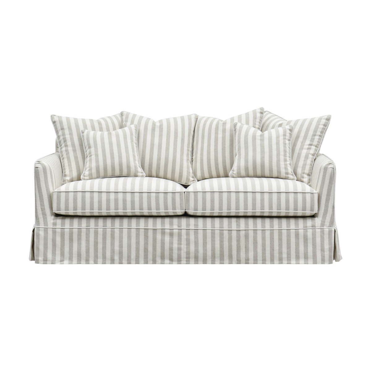 Noosa Hamptons 2.5 Seat Sofa Natural Stripe, W 195cm D 91cm H 80cm (RRP $2699)