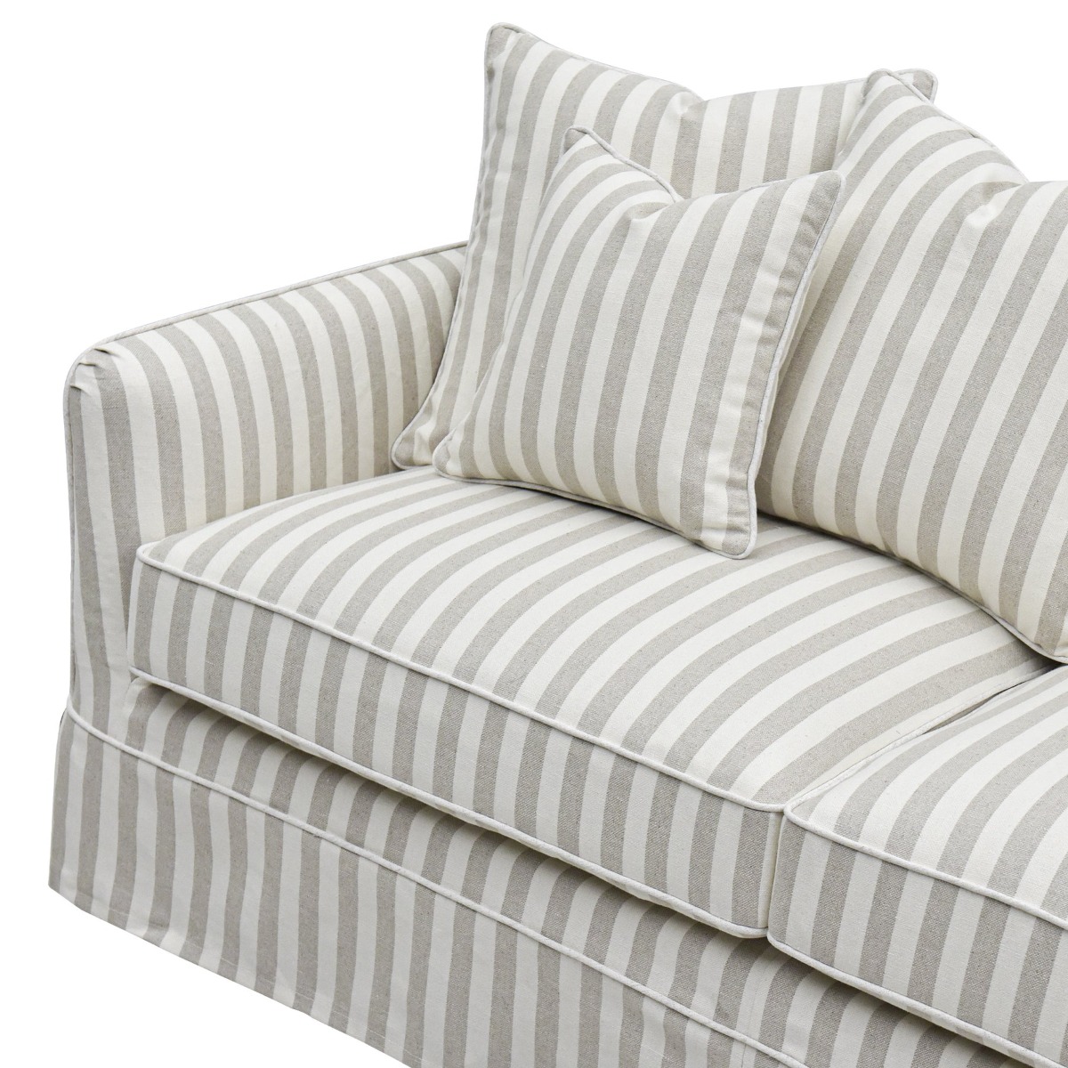 Noosa Hamptons 2.5 Seat Sofa Natural Stripe, W 195cm D 91cm H 80cm (RRP $2699) - Image 5