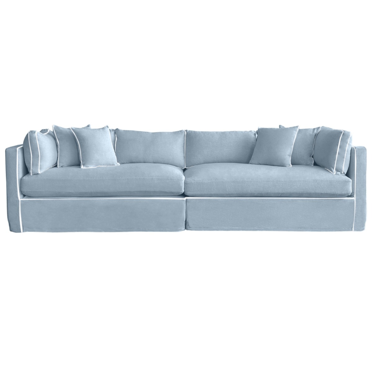 Marbella 4 Seat Sofa Beach W/White piping, W 300 D 100 H 85cm (RRP $3859)
