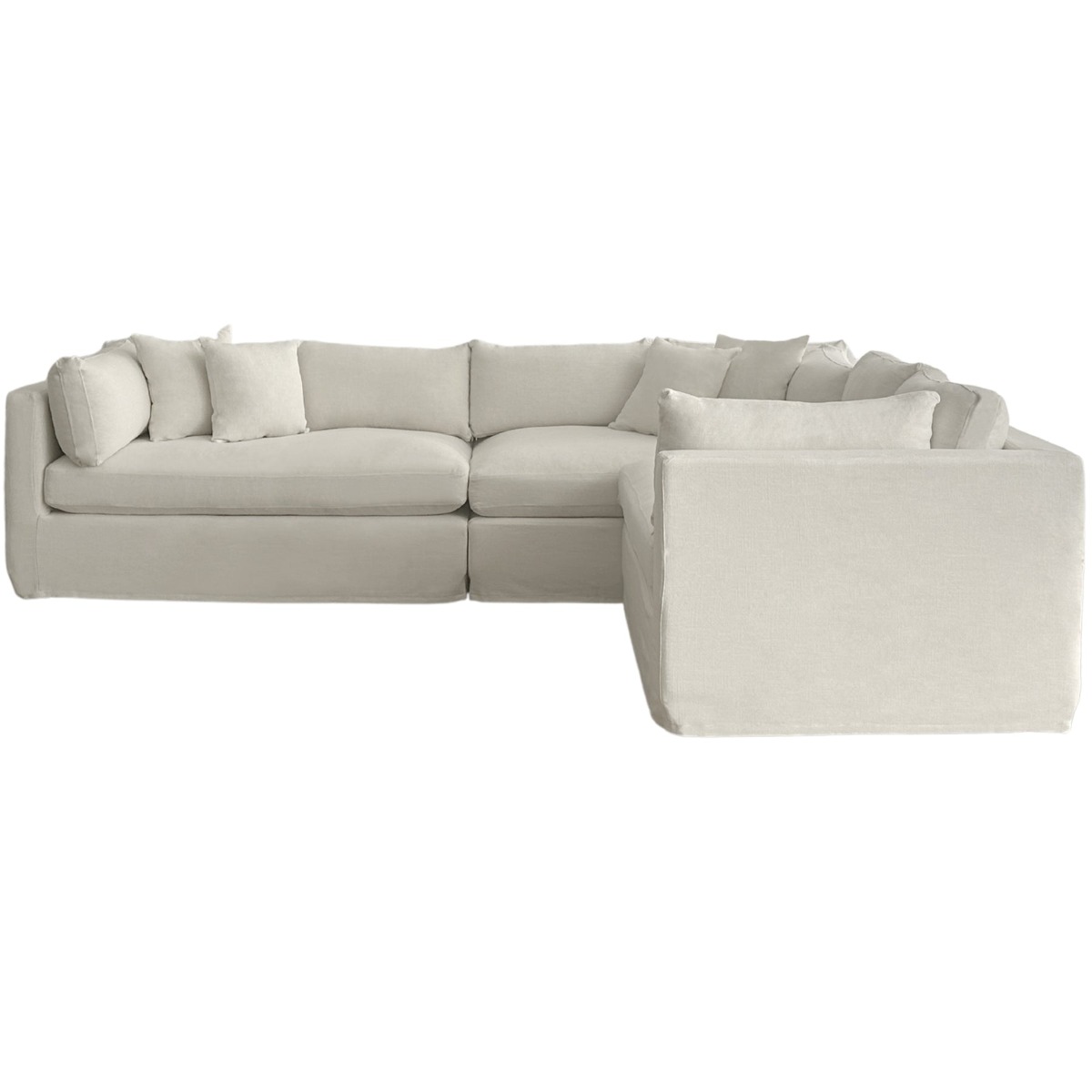 Marbella Modular Sofa Ivory Right, W 300 D 250 H 85cm (RRP $6149)