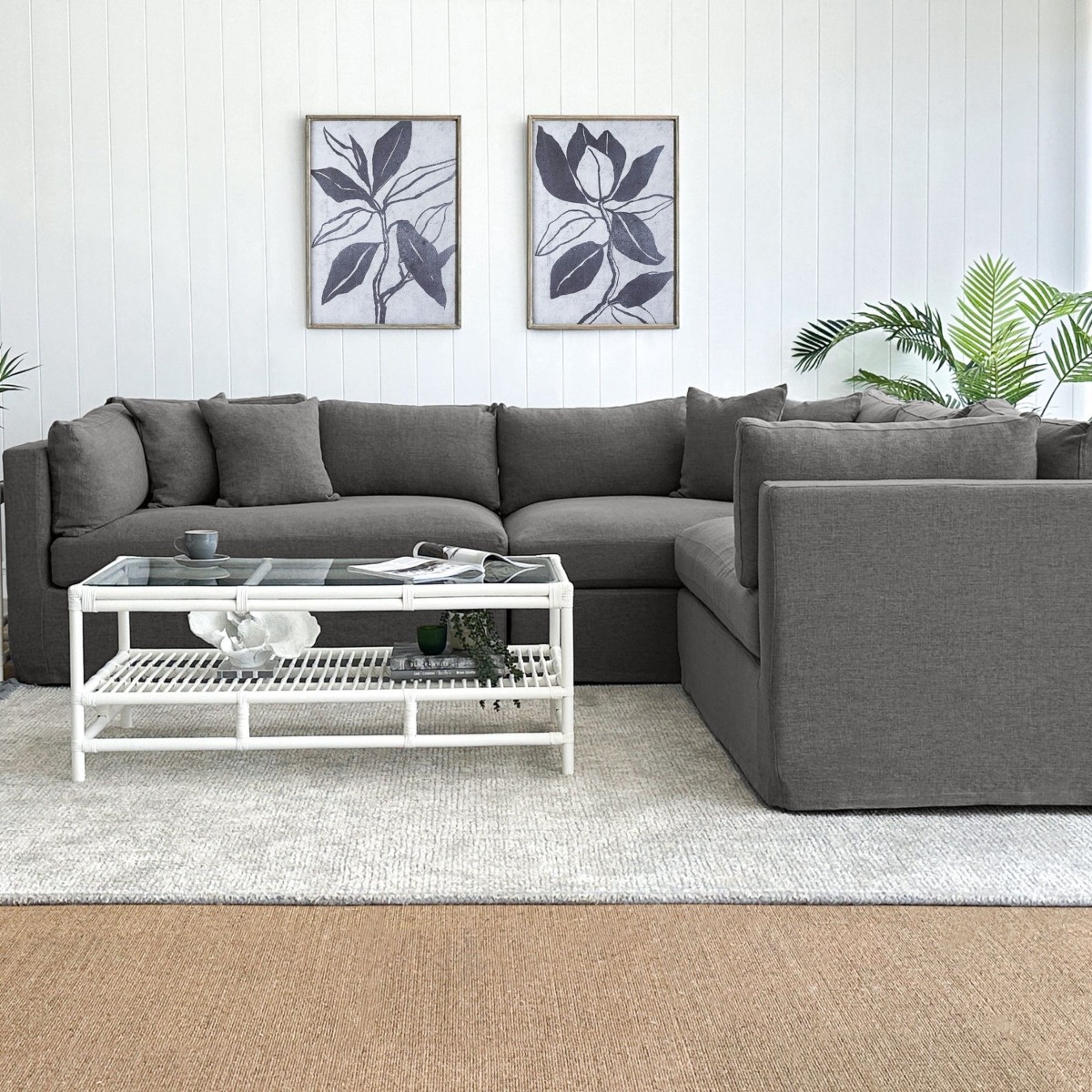 Marbella Modular Sofa Storm Right, W 300 D 250 H 85cm (RRP $6149) - Image 11