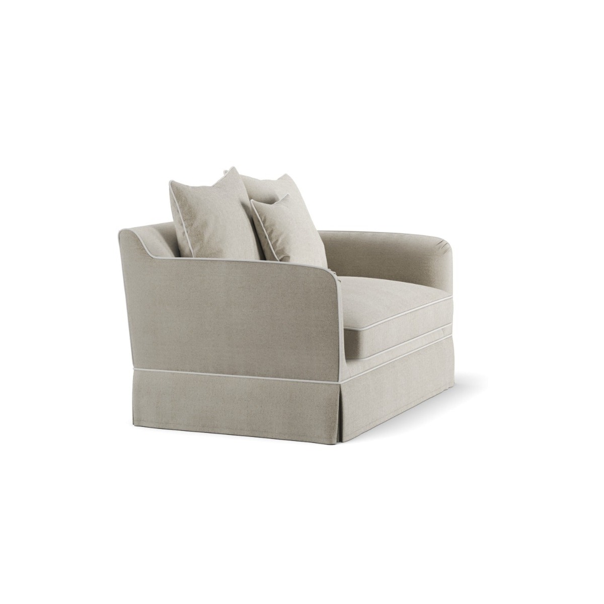 Noosa Hamptons 1.5 Seat Sofa Bed Natural, W140 D 91 H 80cm (RRP $2999) - Image 3