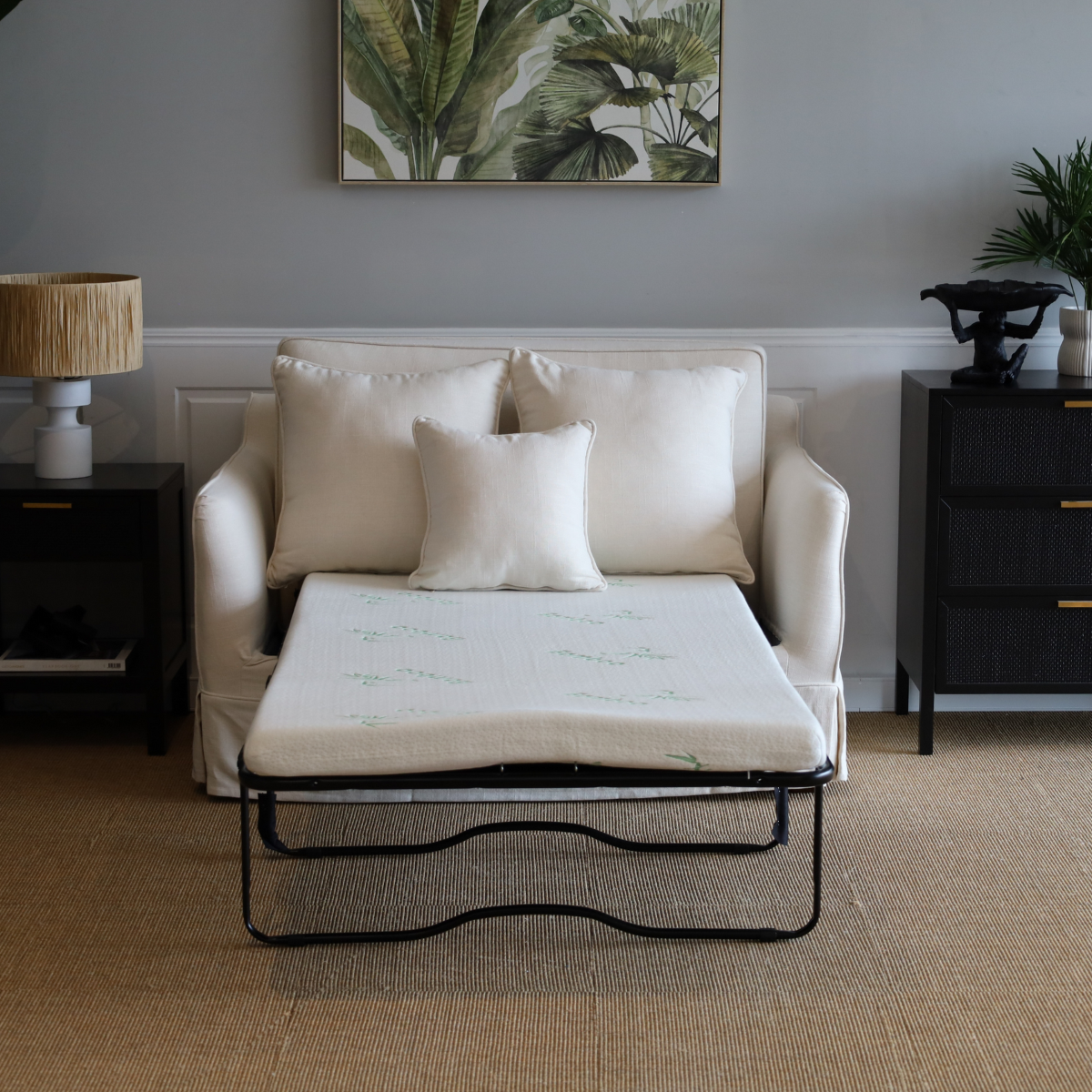 Noosa Hamptons 1.5 Seat Sofa Bed Ivory, W 140 D 91 H 80cm (RRP $2999) - Image 8