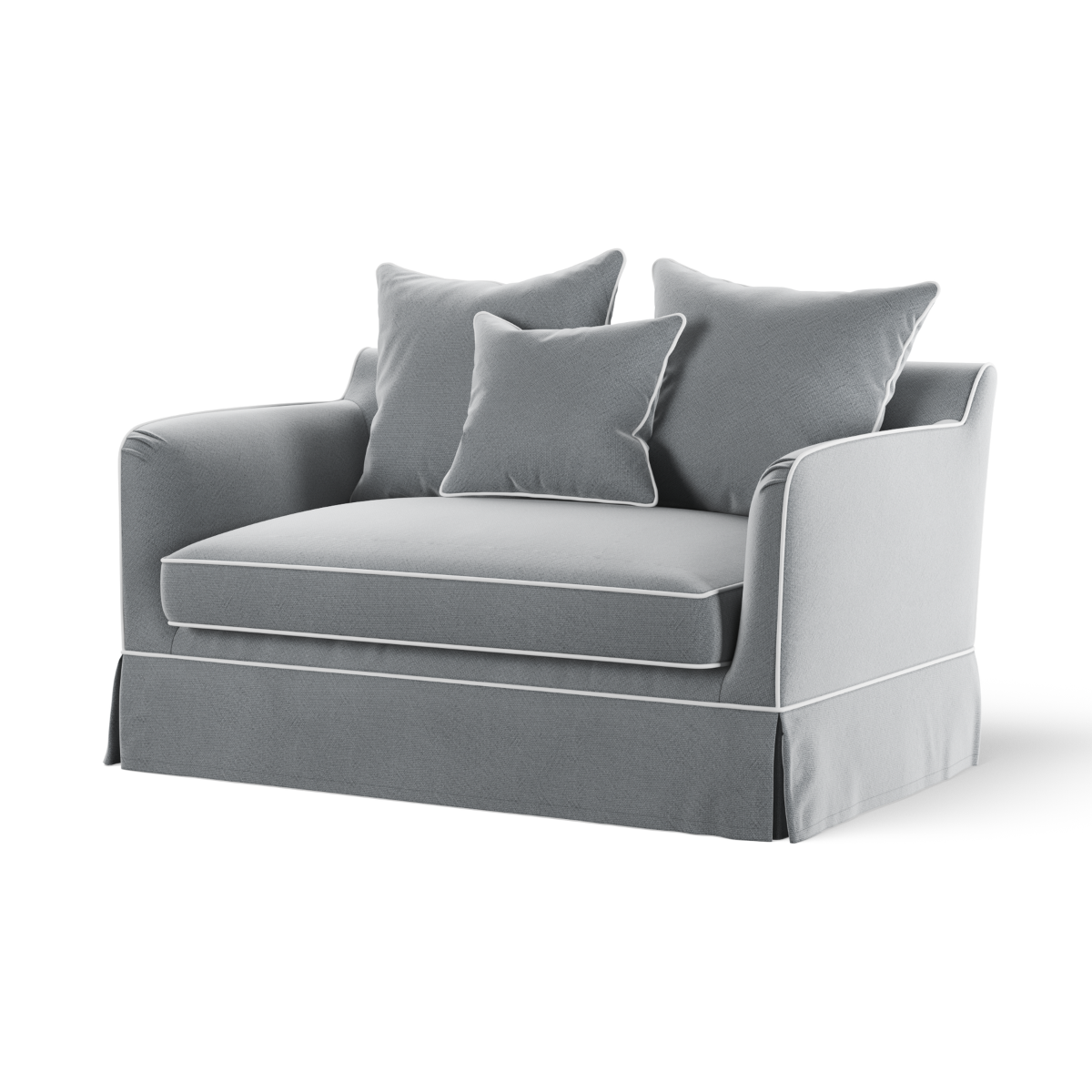 Noosa Hamptons 1.5 Seat Sofa Bed Grey, W 140 D 91 H 80cm (RRP $2999) - Image 2