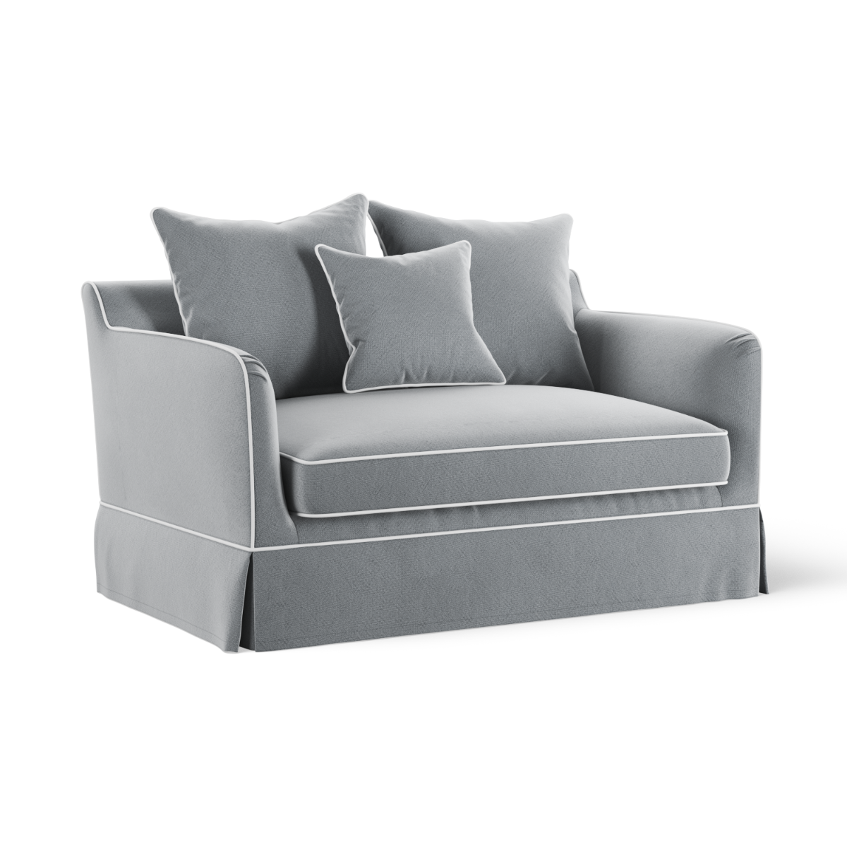 Noosa Hamptons 1.5 Seat Sofa Bed Grey, W 140 D 91 H 80cm (RRP $2999) - Image 3