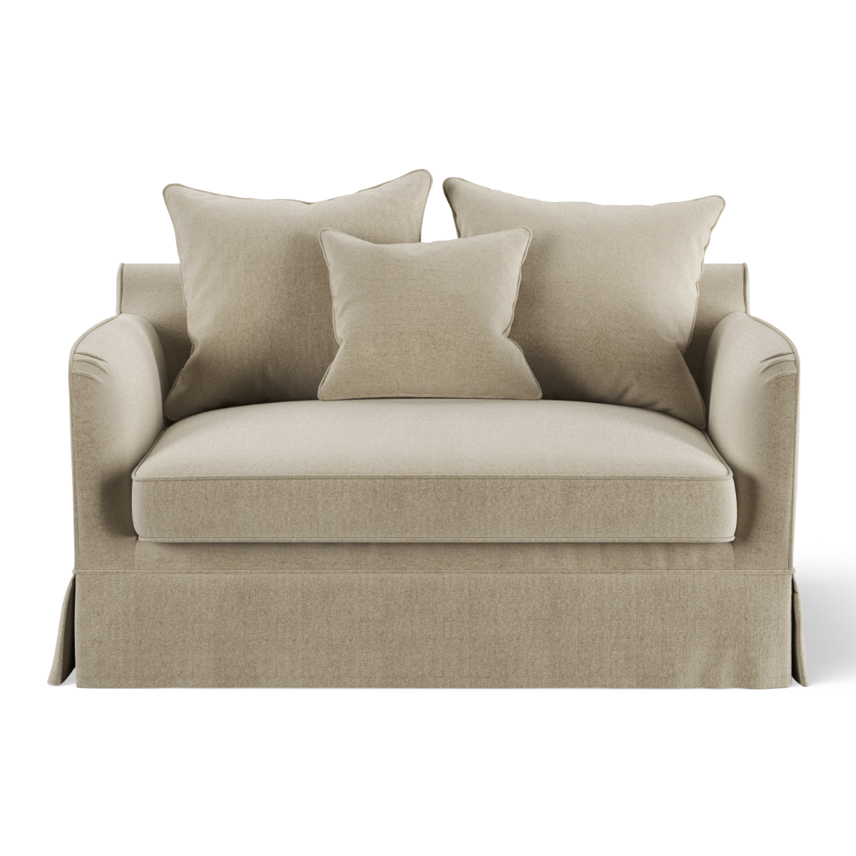 Noosa Hamptons 1.5 Seat Sofa Bed Beige, W 140 D 91 H 80cm (RRP $2999)