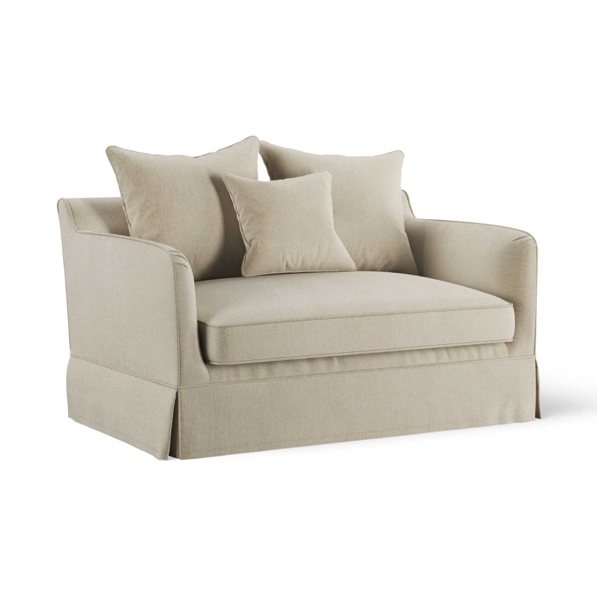 Noosa Hamptons 1.5 Seat Sofa Bed Beige, W 140 D 91 H 80cm (RRP $2999) - Image 2