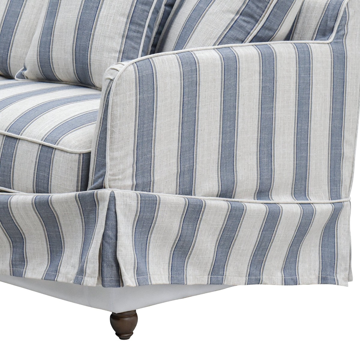 Noosa Hamptons 2.5 Seat Sofa Bed Blue Sky Stripe, L 190 D 91 H 80cm (RRP $3849) - Image 7