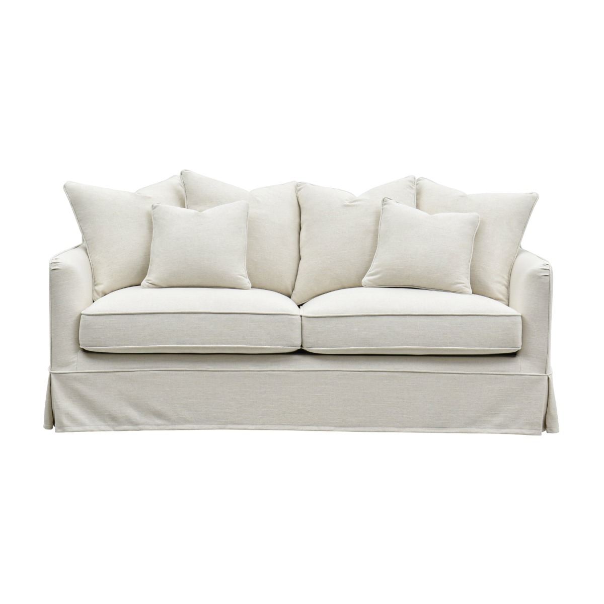 Noosa Hamptons 2.5 Seat Sofa Bed Ivory, L 190 D 91 H 80cm (RRP $3849)