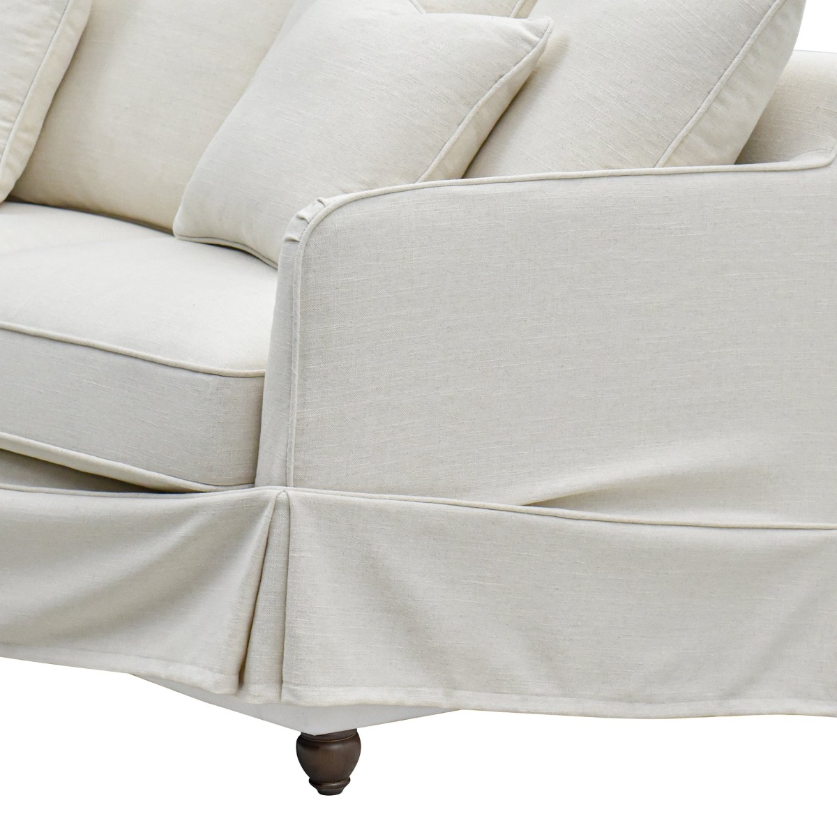 Noosa Hamptons 2.5 Seat Sofa Bed Ivory, L 190 D 91 H 80cm (RRP $3849) - Image 12