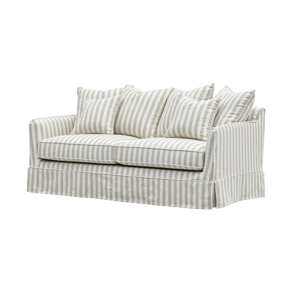 Noosa Hamptons 2.5 Seat Sofa Bed Natural Stripe, L 190 D 91 H 80cm (RRP $3849) - Image 4