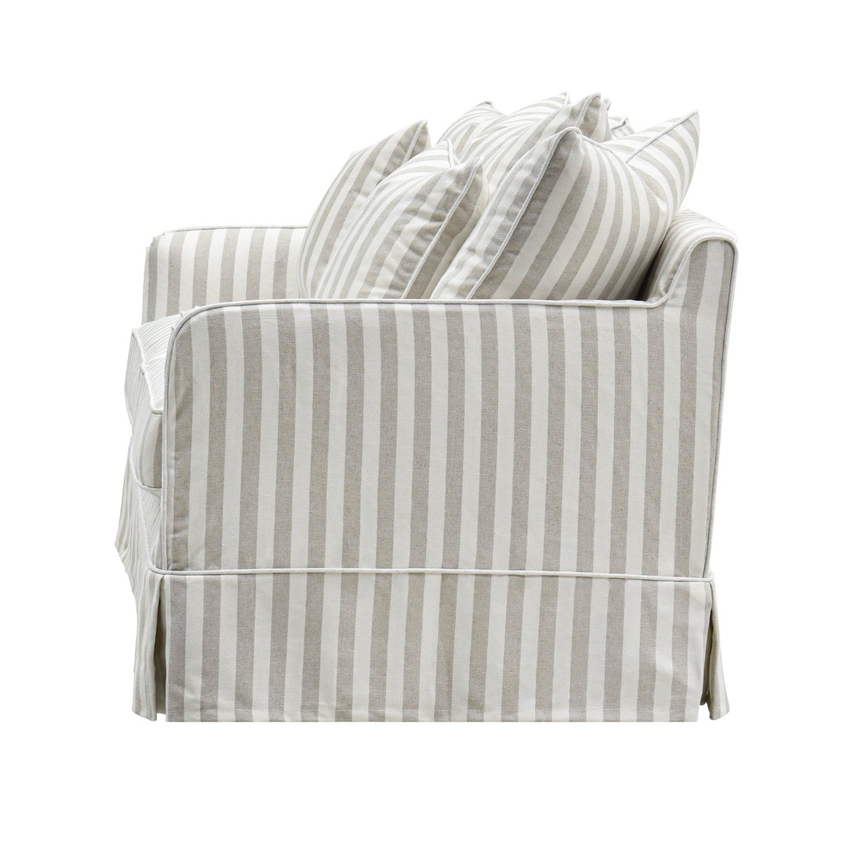Noosa Hamptons 2.5 Seat Sofa Bed Natural Stripe, L 190 D 91 H 80cm (RRP $3849) - Image 6