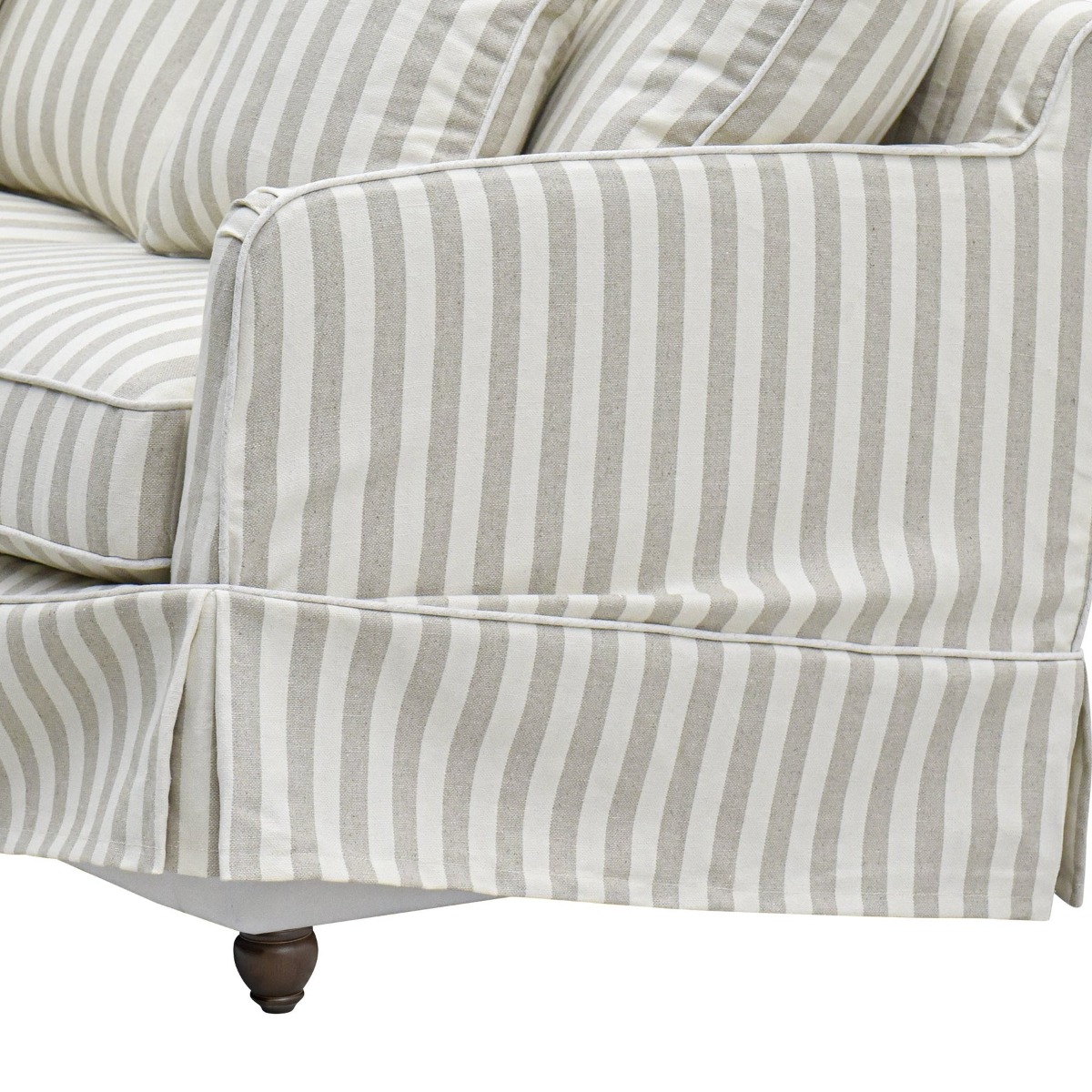 Noosa Hamptons 2.5 Seat Sofa Bed Natural Stripe, L 190 D 91 H 80cm (RRP $3849) - Image 7