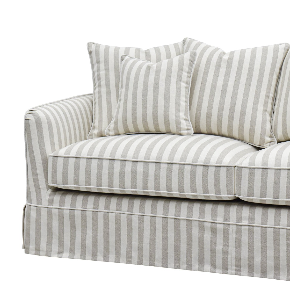 Noosa Hamptons 2.5 Seat Sofa Bed Natural Stripe, L 190 D 91 H 80cm (RRP $3849) - Image 9