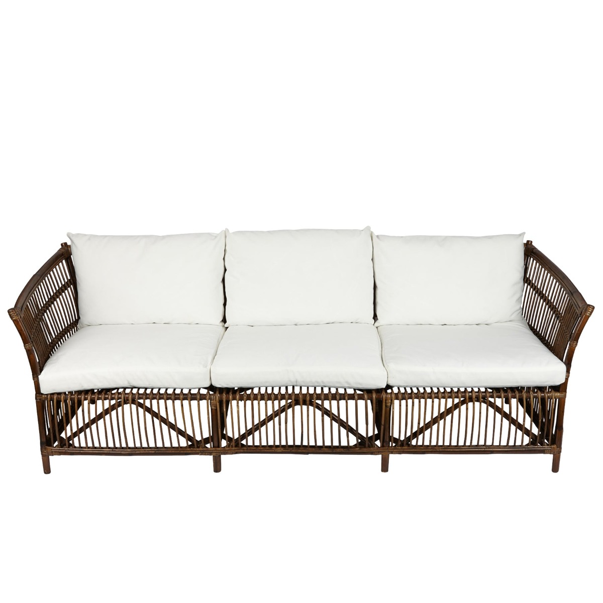 Alabama Sofa Dark Brown, W 215cm D 81cm H 75cm (RRP $2860)