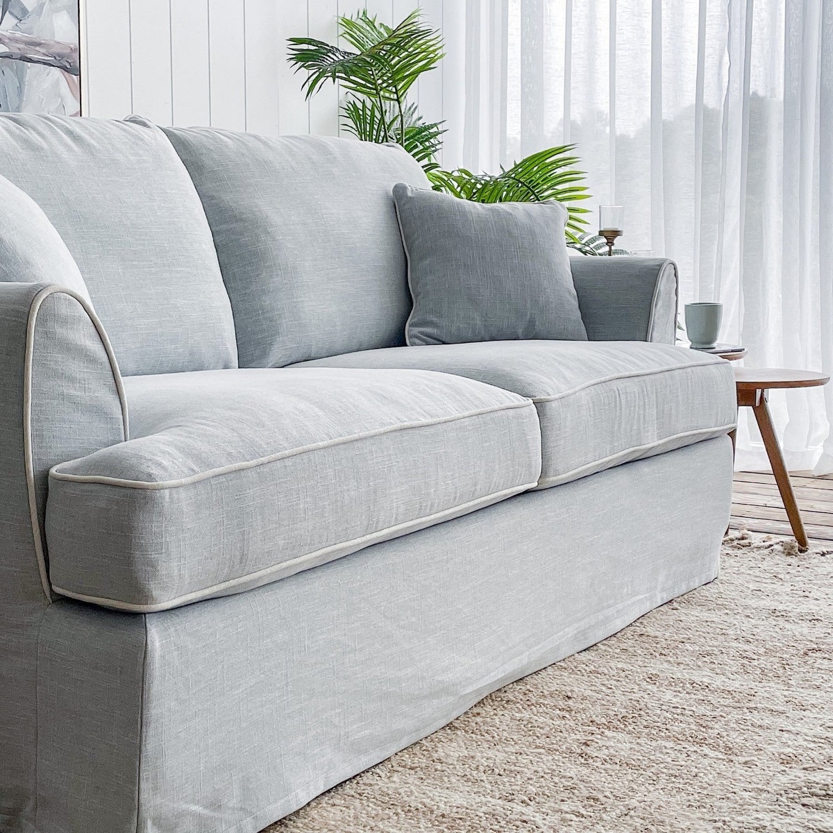 Byron Hamptons 2.5 Seat Sofa Beach, W 190cm D 96cm H 78cm (RRP $2859) - Image 2