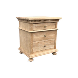 wp-image-tigress-49416.jpg "South Hampton" Hamptons Style Solid Timber 3 Drawer Bedside Table, Whitewashed Oak 60cmW x 46cmD x 66cmH (RRP $1299)