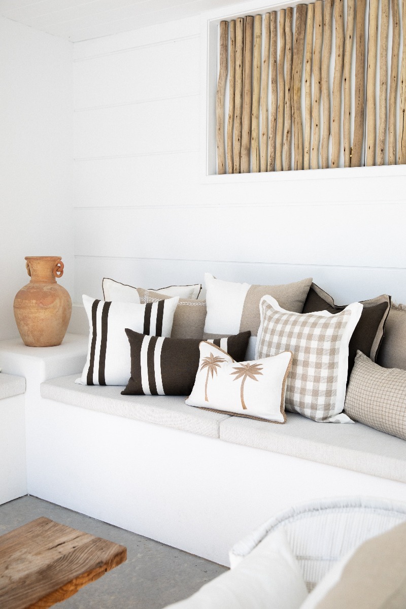 Linen Palma Stripes Cushion 35x60cm (RRP $89) - Image 4