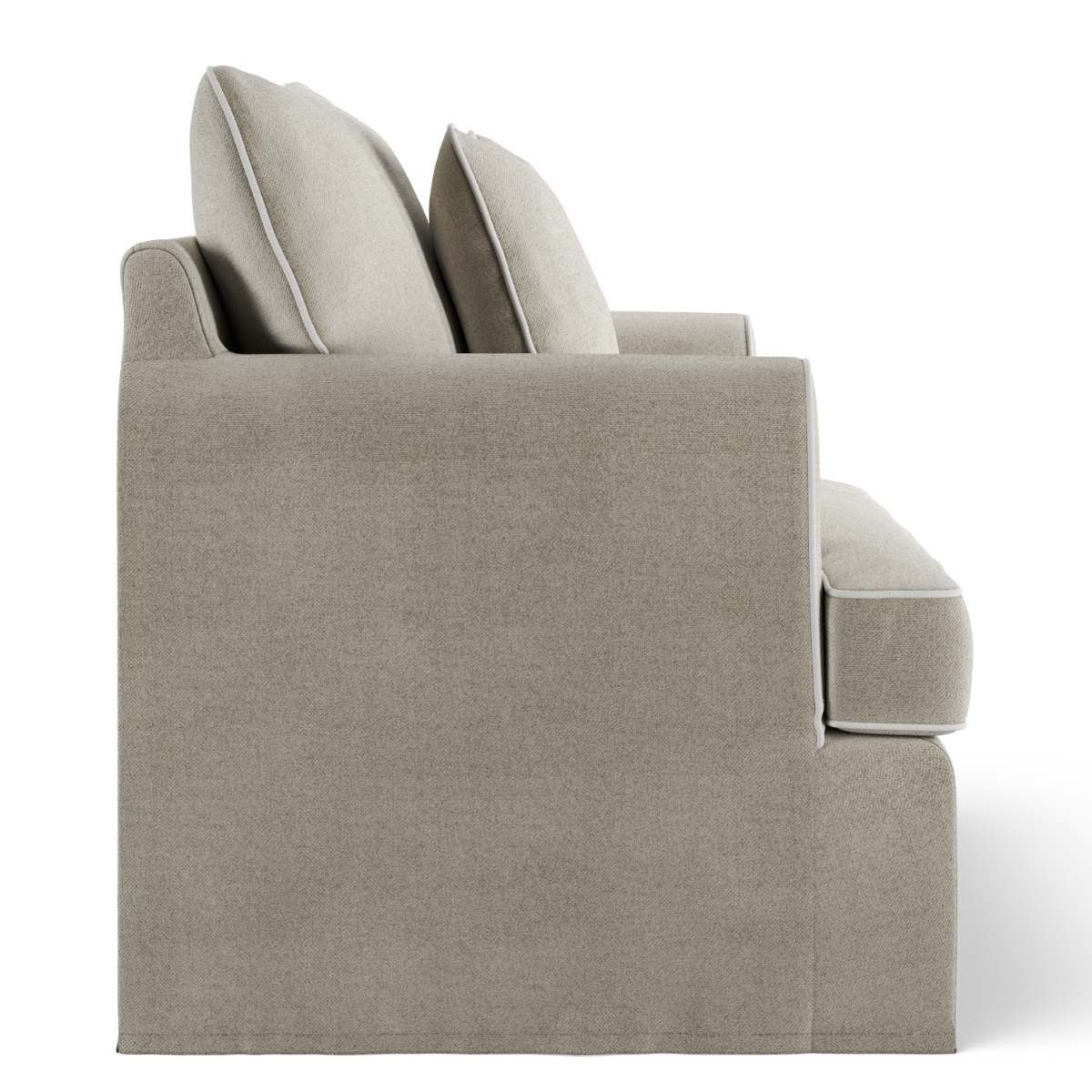 Byron Hamptons Armchair Natural with White Piping, W 99cm D 96cm H 78cm (RRP $1859) - Image 4