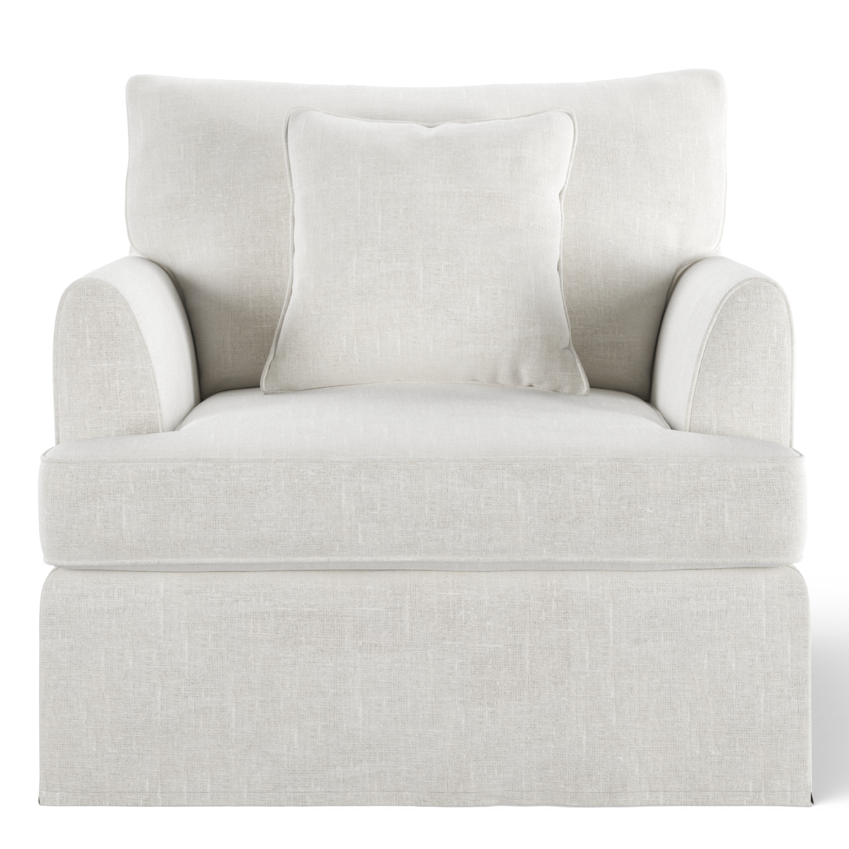 Byron Hamptons Armchair Ivory, W 99cm D 96cm H 78cm (RRP $1859)