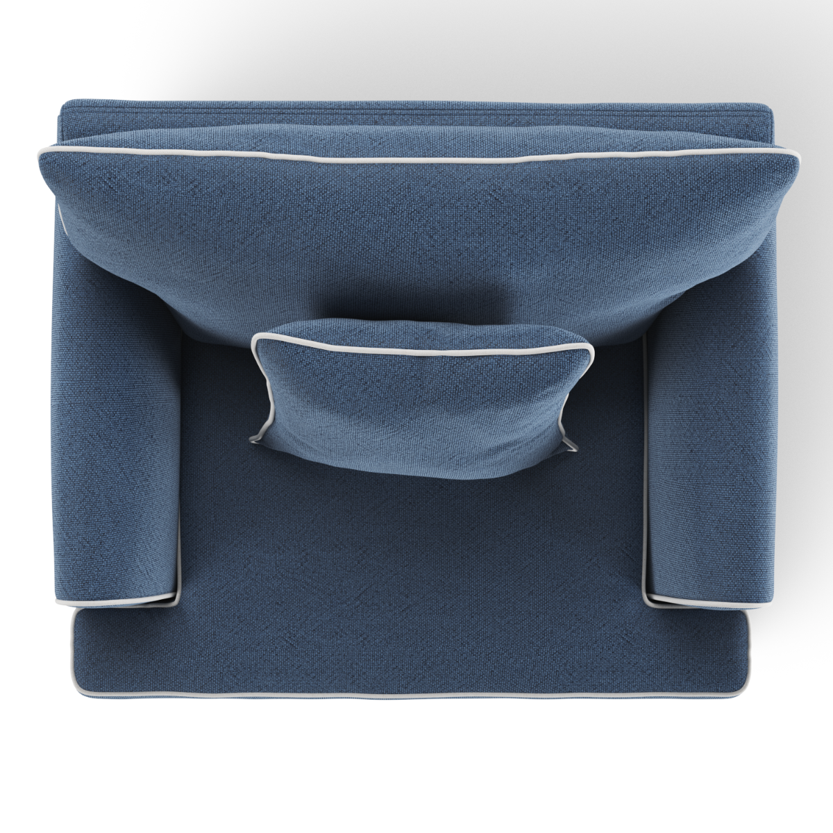 Byron Hamptons Armchair Navy with White Piping, W 99cm D 96cm H 78cm (RRP $1859) - Image 6
