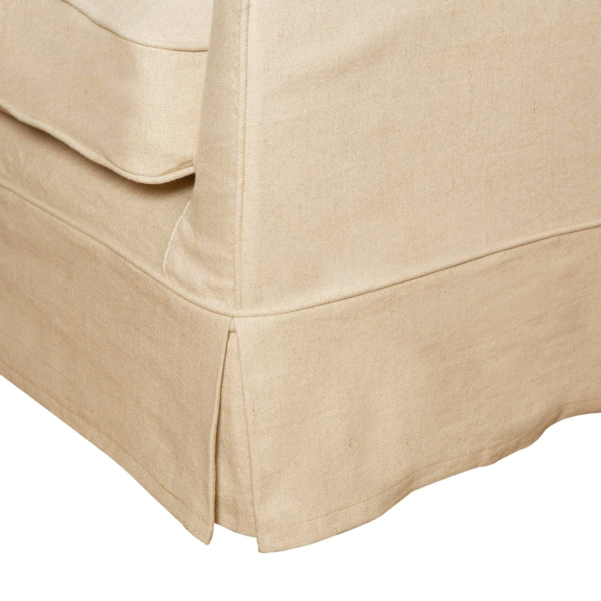 Slip Cover Only - Noosa Hamptons 3 Seat Sofa Beige, W 221cm D 91cm H 80cm (RRP $949) - Image 5