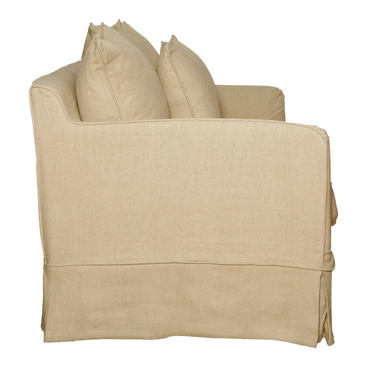 Slip Cover Only - Noosa Hamptons 3 Seat Sofa Beige, W 221cm D 91cm H 80cm (RRP $949) - Image 8