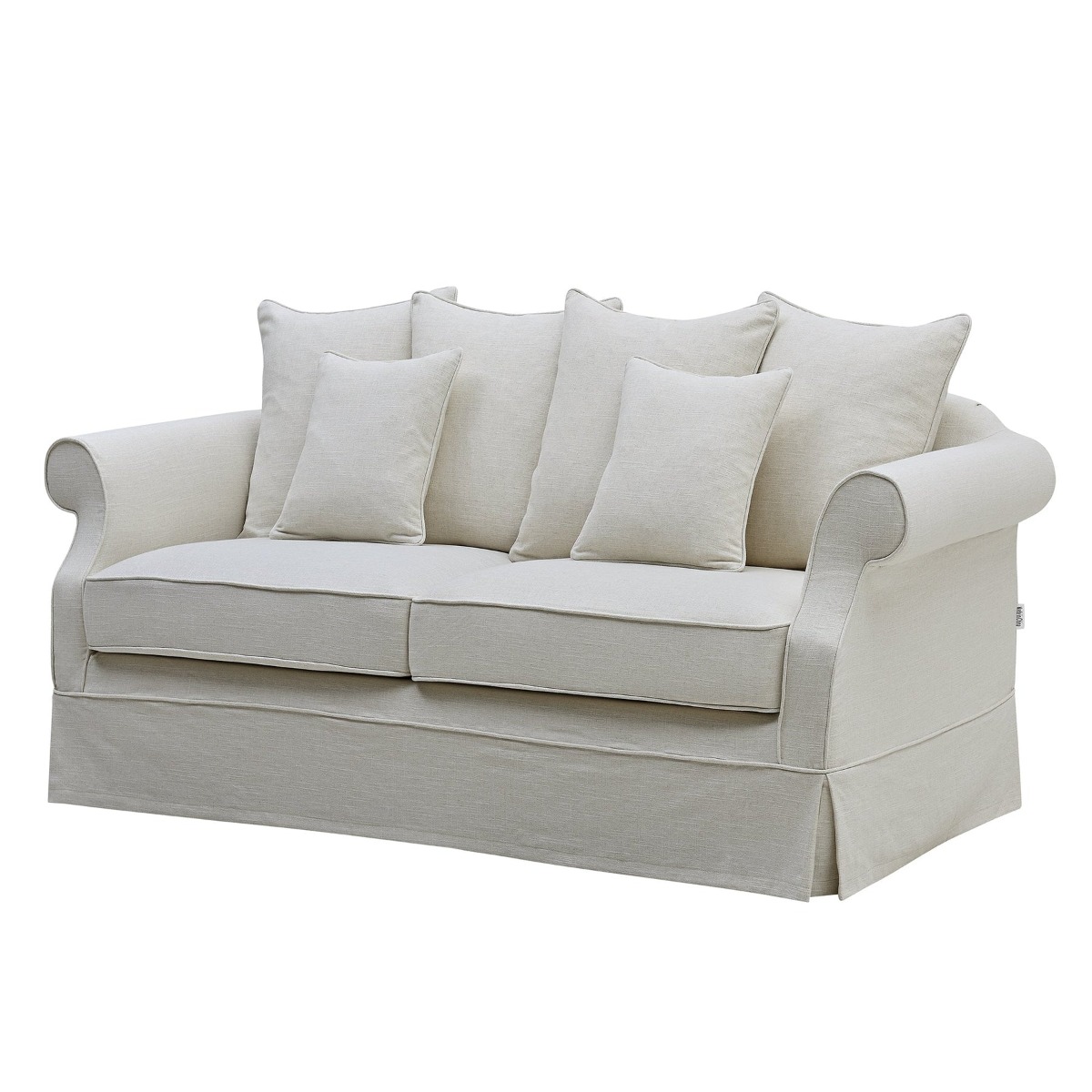 Slip Cover Only - Avalon Hamptons 3 Seat Sofa Ivory, W 226cm D 96cm H 81cm (RRP $999) - Image 10