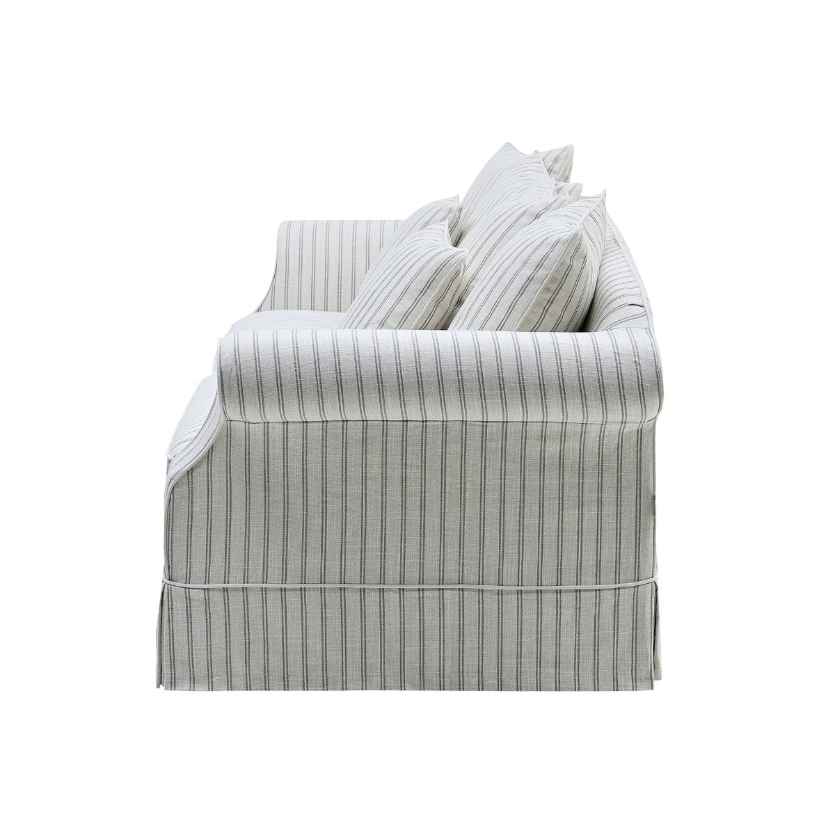 Slip Cover Only - Avalon Hamptons 3 Seat Sofa Stone Stripe, W 226cm D 96cm H 81cm (RRP $999) - Image 9