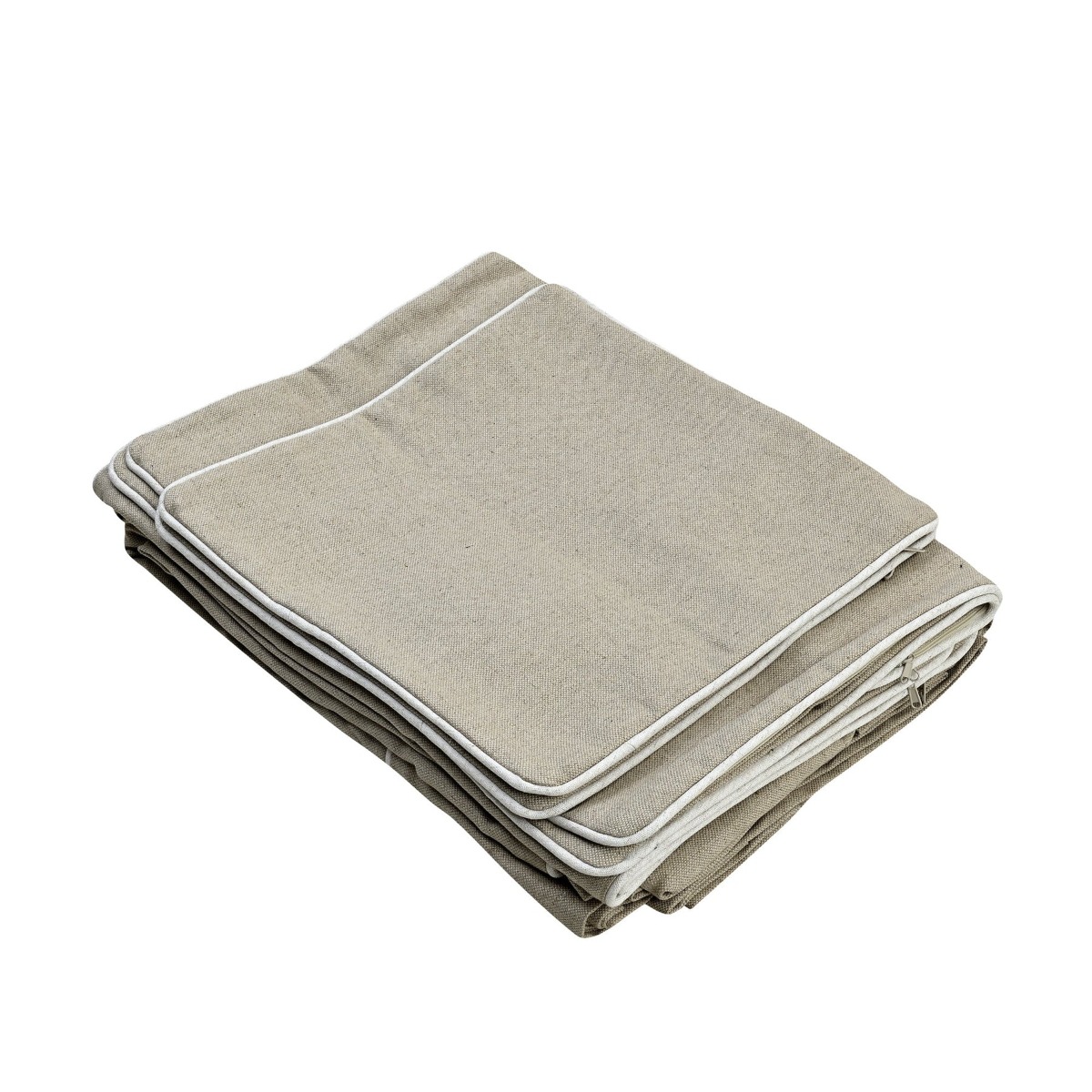 Slip Cover Only - Noosa Hamptons 2 Seat Sofa Natural W/White Piping, W 170cm D 91cm H 80cm (RRP $799)