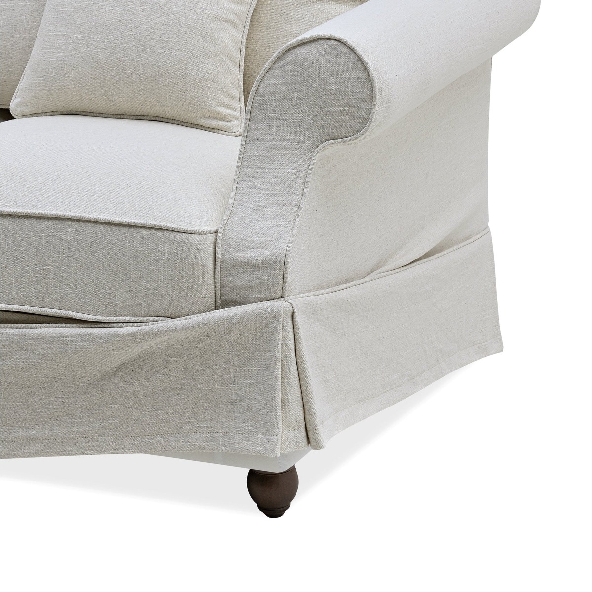 Slip Cover Only - Avalon Hamptons 2 Seat Sofa Ivory, W 174cm D 96cm H 81cm (RRP $799) - Image 3
