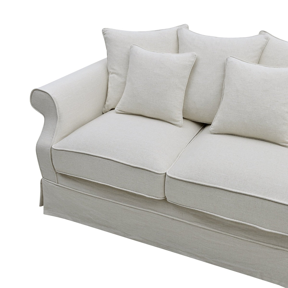 Slip Cover Only - Avalon Hamptons 2 Seat Sofa Ivory, W 174cm D 96cm H 81cm (RRP $799) - Image 5