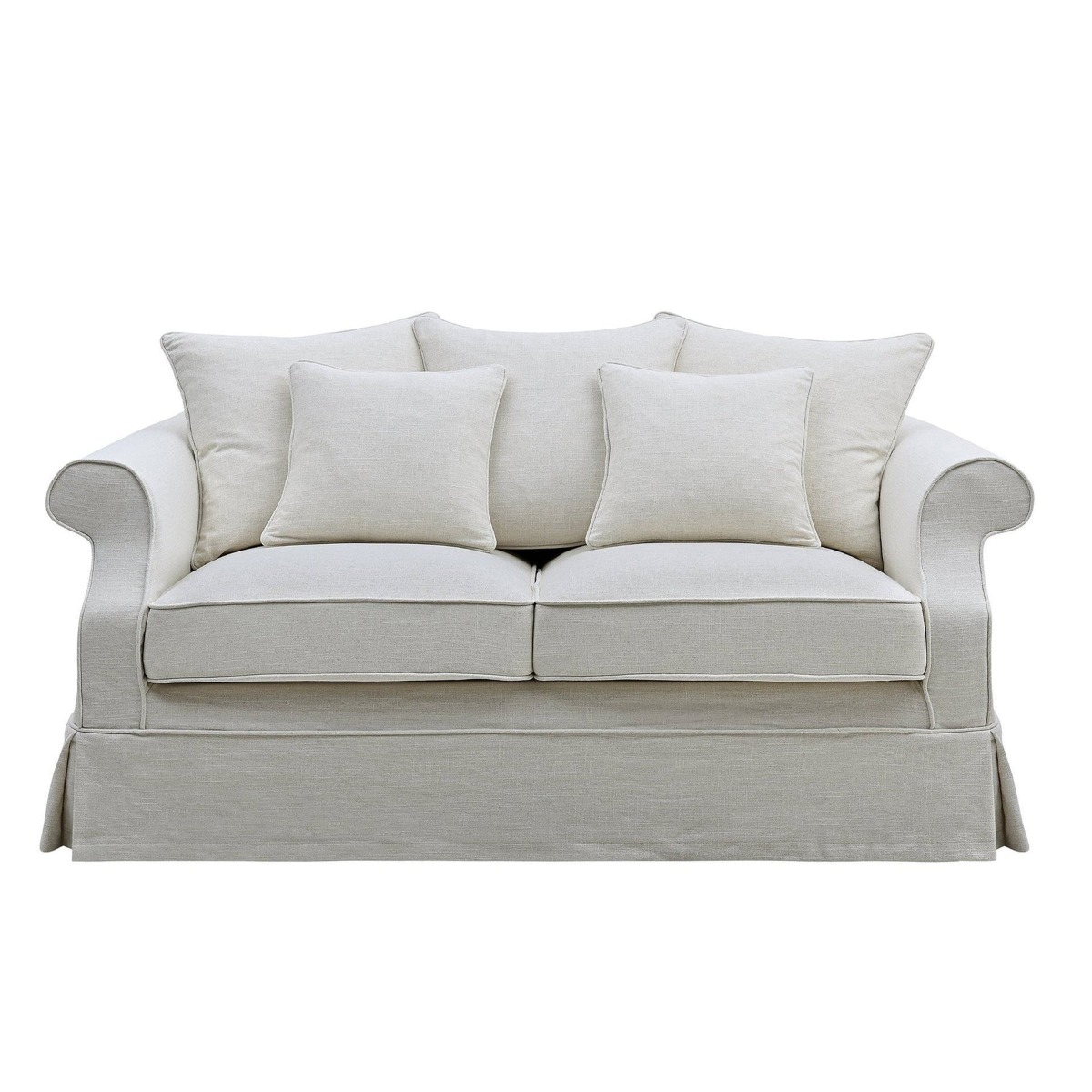 Slip Cover Only - Avalon Hamptons 2 Seat Sofa Ivory, W 174cm D 96cm H 81cm (RRP $799) - Image 12